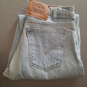Vintage Orange Tab Levis 90's 550 Mens 32x34 Relaxed Fit Tapered Leg Light Wash